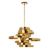Quinn Cascading Gold Chandelier-Wrenford & Co.-4 Bulb-nirohome