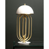 Ramsey Gold Rotating Rod Table Lamp With Dome shaped Shade-Niro Home-White-nirohome