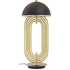 Ramsey Gold Rotating Rod Table Lamp With Dome shaped Shade-Niro Home-White-nirohome