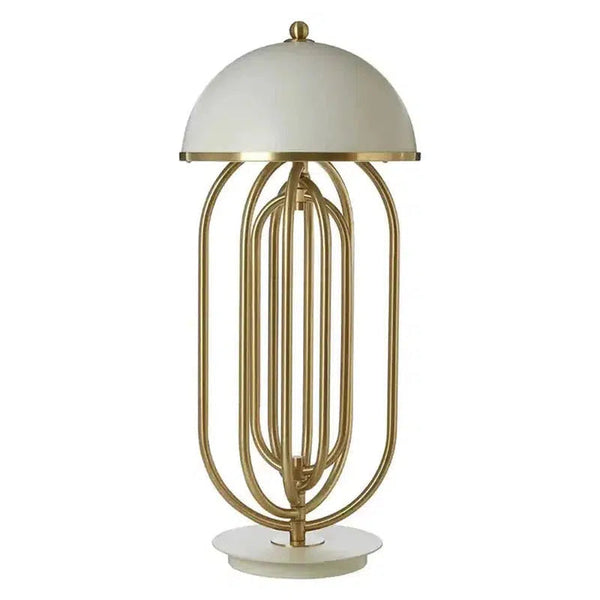 Ramsey Gold Rotating Rod Table Lamp With Dome shaped Shade