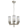 Reed Nickel Finish Fluted Glass Chandelier-Niro Home-nirohome