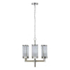 Reed Nickel Finish Fluted Glass Chandelier-Wrenford & Co.-nirohome