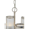 Reed Nickel Finish Fluted Glass Chandelier-Wrenford & Co.-nirohome