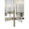 Reed Nickel Finish Fluted Glass Chandelier-Wrenford & Co.-nirohome