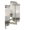 Reed Nickel Finish Fluted Glass Chandelier-Wrenford & Co.-nirohome