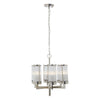 Reed Nickel Finish Fluted Glass Chandelier-Wrenford & Co.-nirohome
