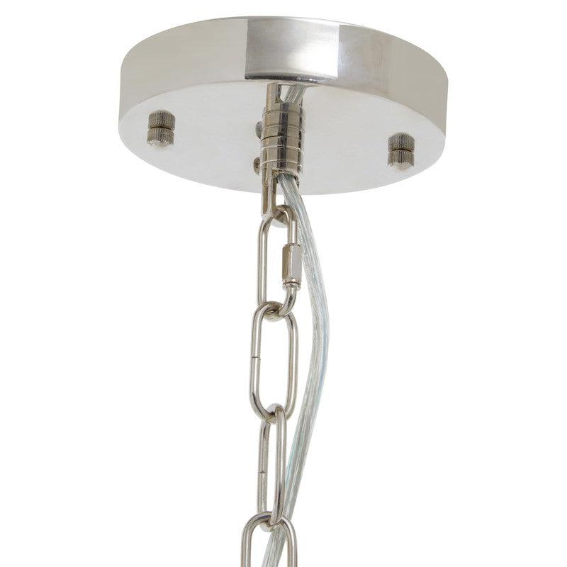 Reed Nickel Finish Fluted Glass Chandelier-Wrenford & Co.-nirohome