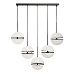 Reid Linear 5 Sphere Ceiling Light-Niro Home-Black-nirohome