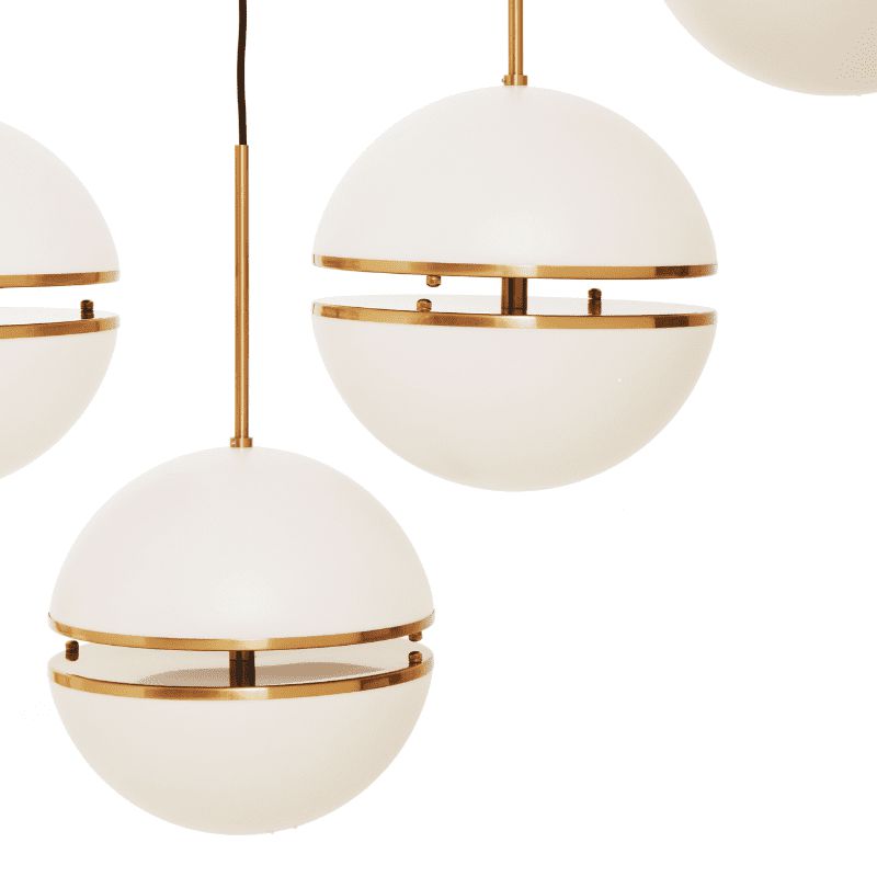 Reid Linear 5 Sphere Ceiling Light-Wrenford & Co.-Gold-nirohome