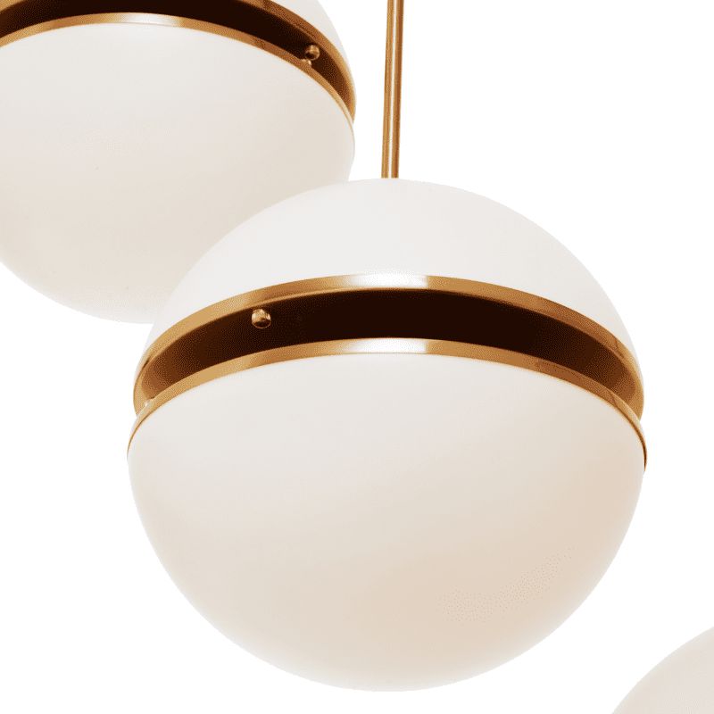 Reid Linear 5 Sphere Ceiling Light-Wrenford & Co.-Gold-nirohome