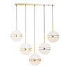Reid Linear 5 Sphere Ceiling Light-Wrenford & Co.-Gold-nirohome