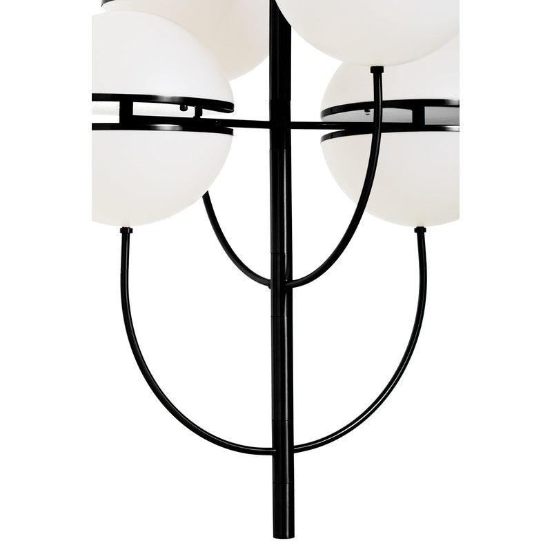 Reid Modern 4 Sphere Chandelier-Wrenford & Co.-Black-nirohome