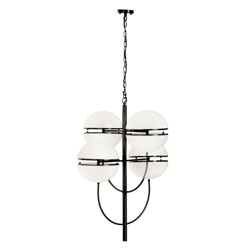 Reid Modern 4 Sphere Chandelier-Wrenford & Co.-Black-nirohome
