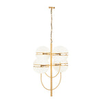 Reid Modern 4 Sphere Chandelier-Wrenford & Co.-Gold-nirohome