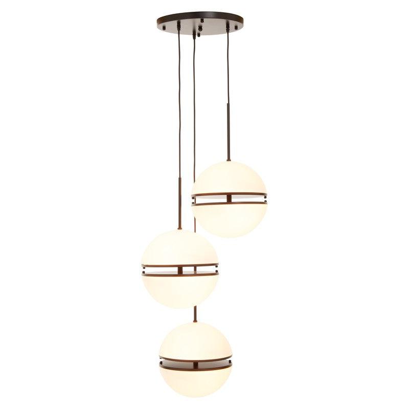 Reid Triple Sphere Pendant Light-Niro Home-Brass-nirohome