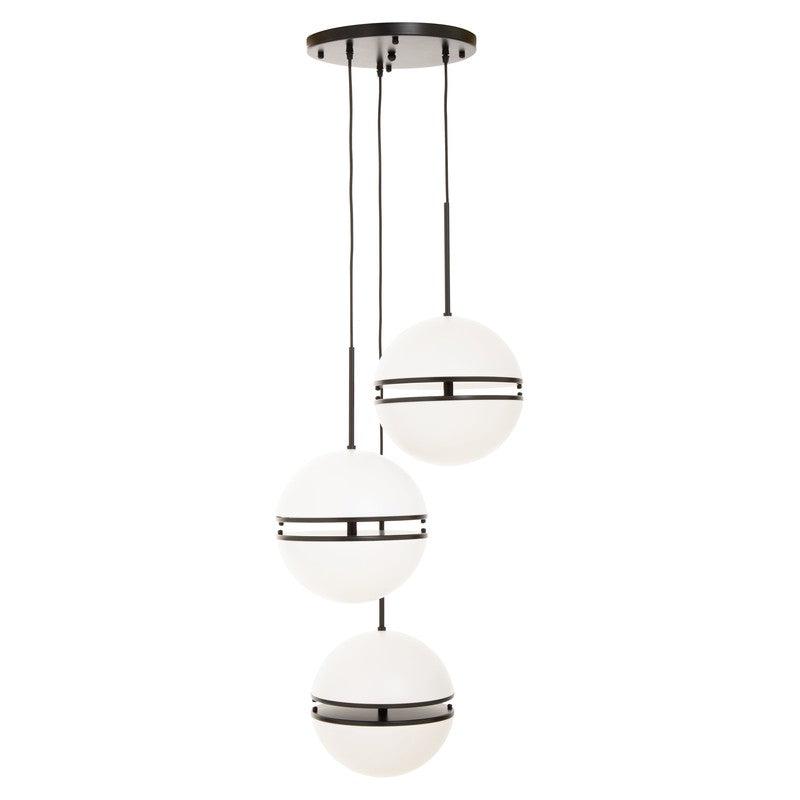 Reid Triple Sphere Pendant Light-Niro Home-Matt Black-nirohome