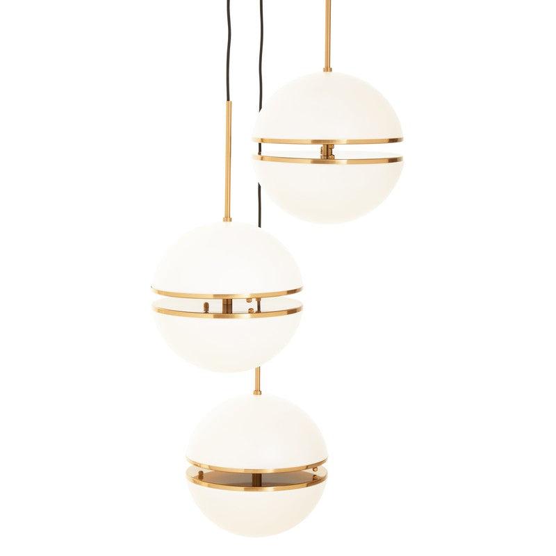Reid Triple Sphere Pendant Light-Wrenford & Co.-Brass-nirohome