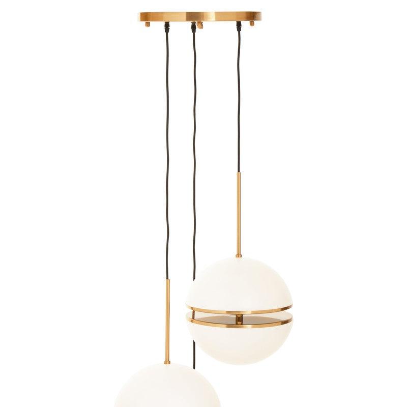 Reid Triple Sphere Pendant Light-Wrenford & Co.-Brass-nirohome