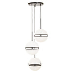 Reid Triple Sphere Pendant Light-Wrenford & Co.-Matt Black-nirohome