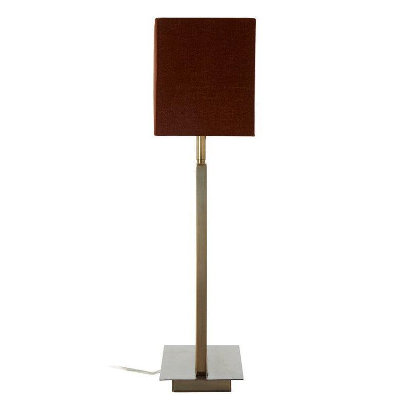 Rhodes Circular Design Table Lamp With Maroon Shade-Niro Home-nirohome