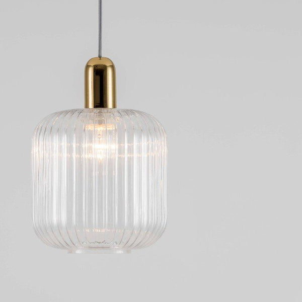 Ribbed Clear Glass shade Pendant