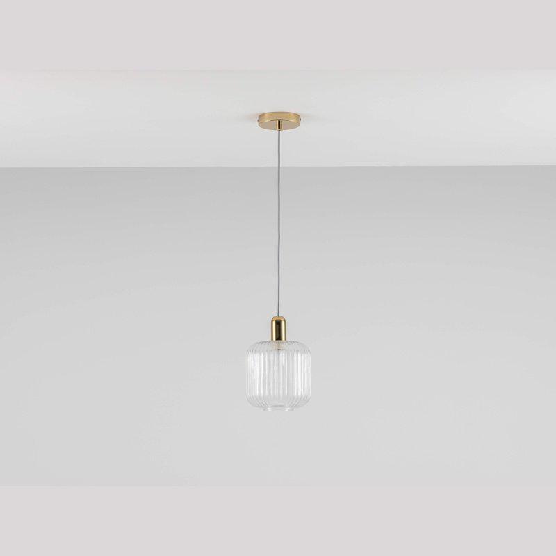 Ribbed Clear Glass shade Pendant-Houseof.-nirohome