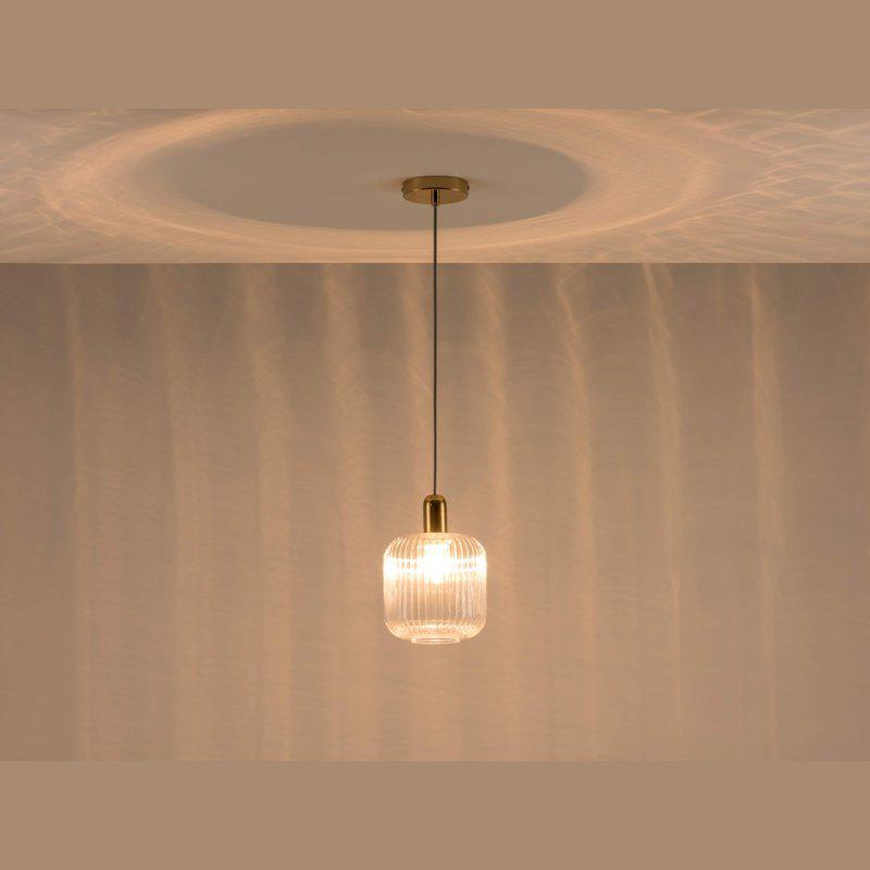 Ribbed Clear Glass shade Pendant-Houseof.-nirohome