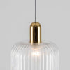 Ribbed Clear Glass shade Pendant-Houseof.-nirohome