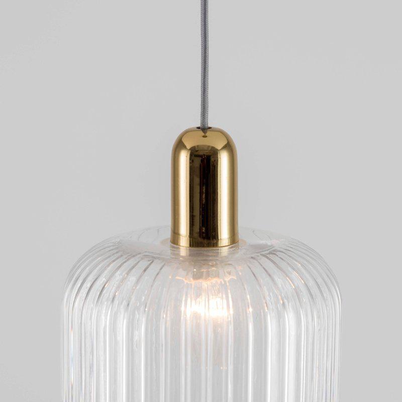 Ribbed Clear Glass shade Pendant-Houseof.-nirohome