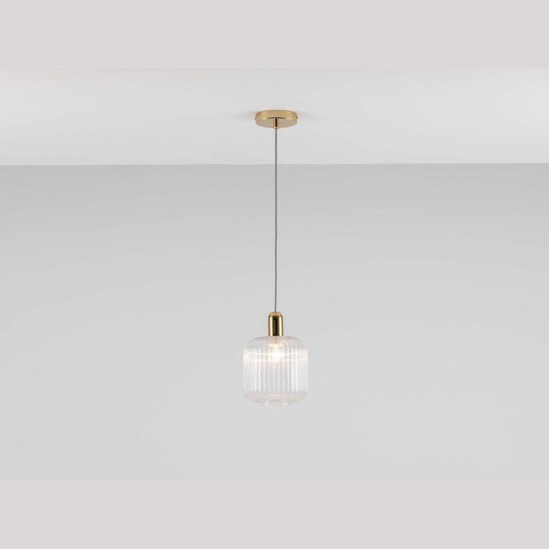 Ribbed Clear Glass shade Pendant-Houseof.-nirohome