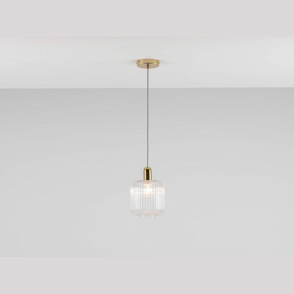 Ribbed Clear Glass shade Pendant