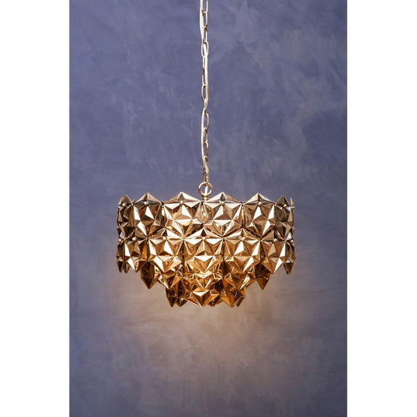 Riley Geometric Smoked Grey Glass Pendant Light