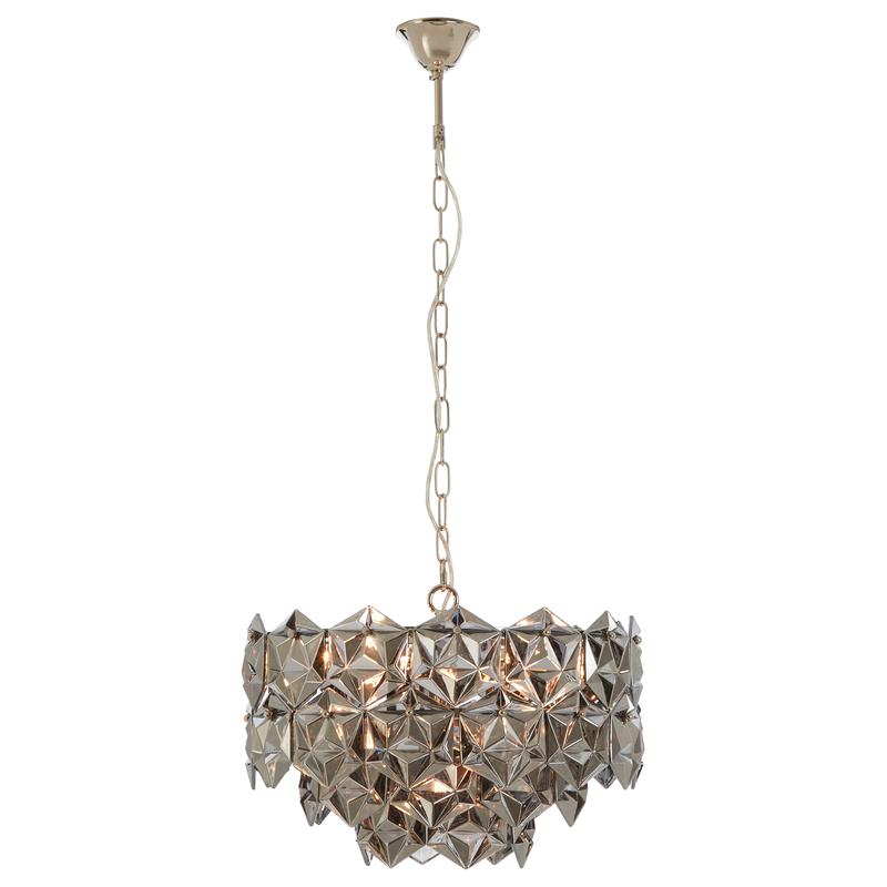 Riley Geometric Smoked Grey Glass Pendant Light-Niro Home-nirohome