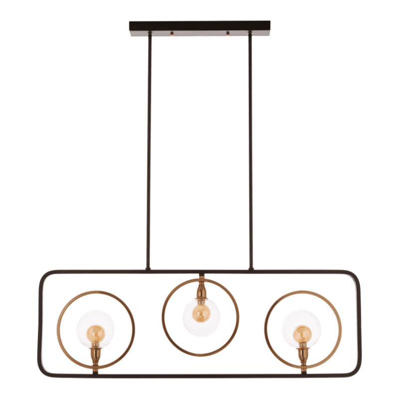 Rivas 3 Bulb Iron Frame Chandelier-Niro Home-nirohome