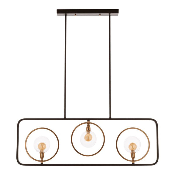 Rivas 3 Bulb Iron Frame Chandelier