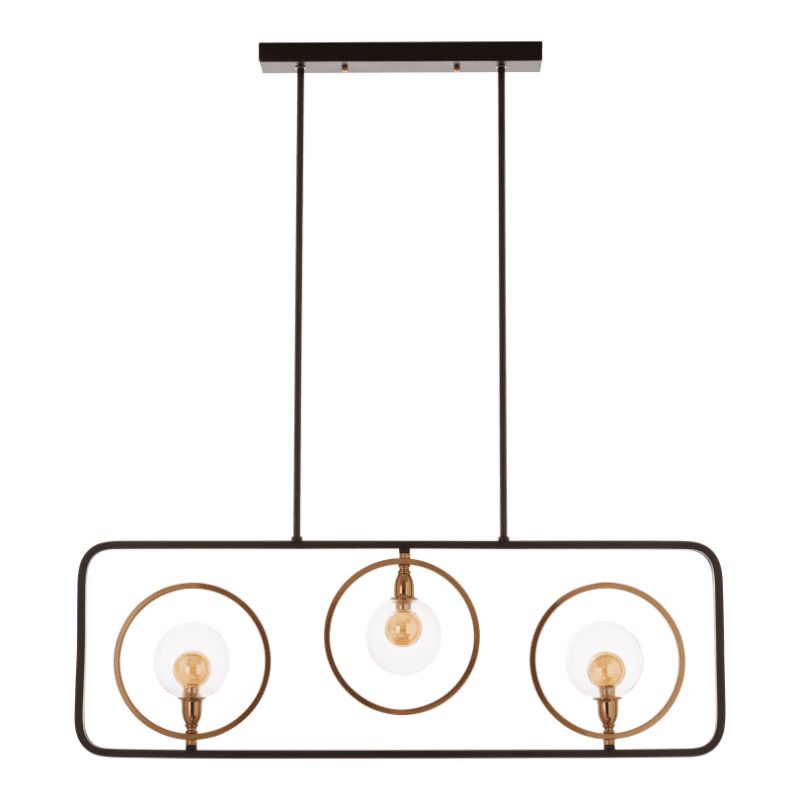 Rivas 3 Bulb Iron Frame Chandelier-Wrenford & Co.-nirohome