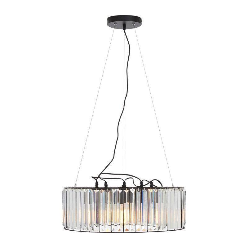 Romero 5 Bulb Glass Rod Chandelier-Niro Home-nirohome