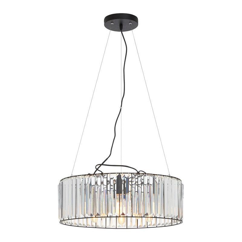 Romero 5 Bulb Glass Rod Chandelier-Niro Home-nirohome