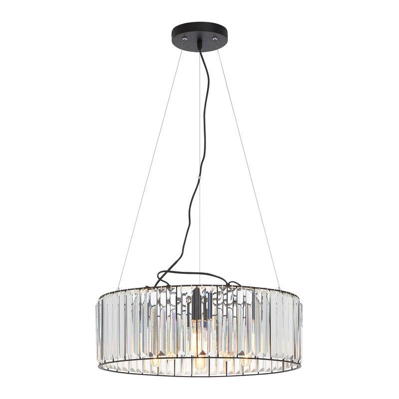 Romero 5 Bulb Glass Rod Chandelier-Wrenford & Co.-nirohome