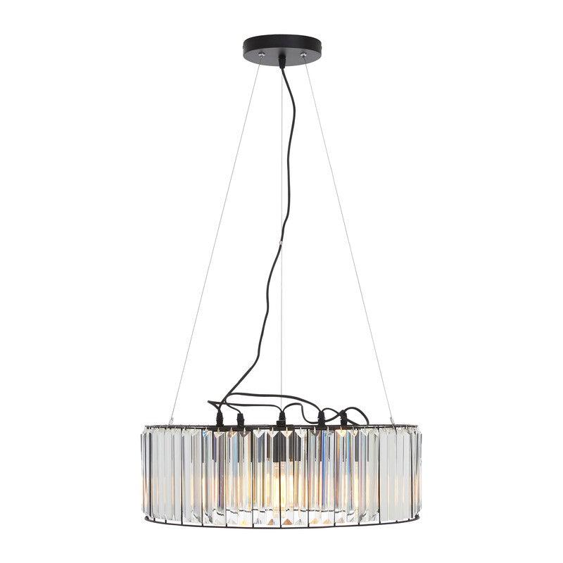 Romero 5 Bulb Glass Rod Chandelier-Wrenford & Co.-nirohome