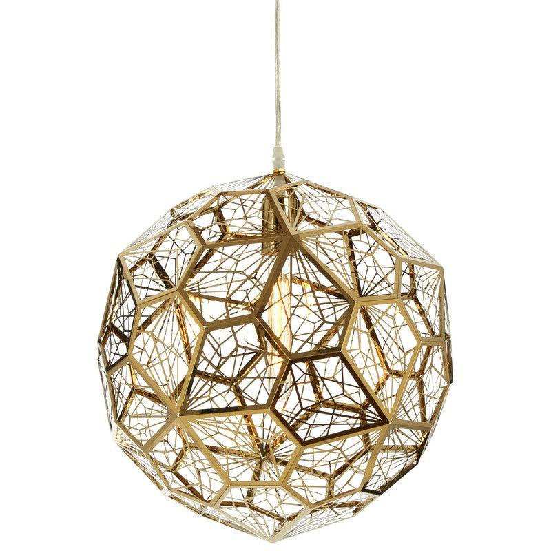 Roth Gold Geometric Pendant Light-Wrenford & Co.-nirohome