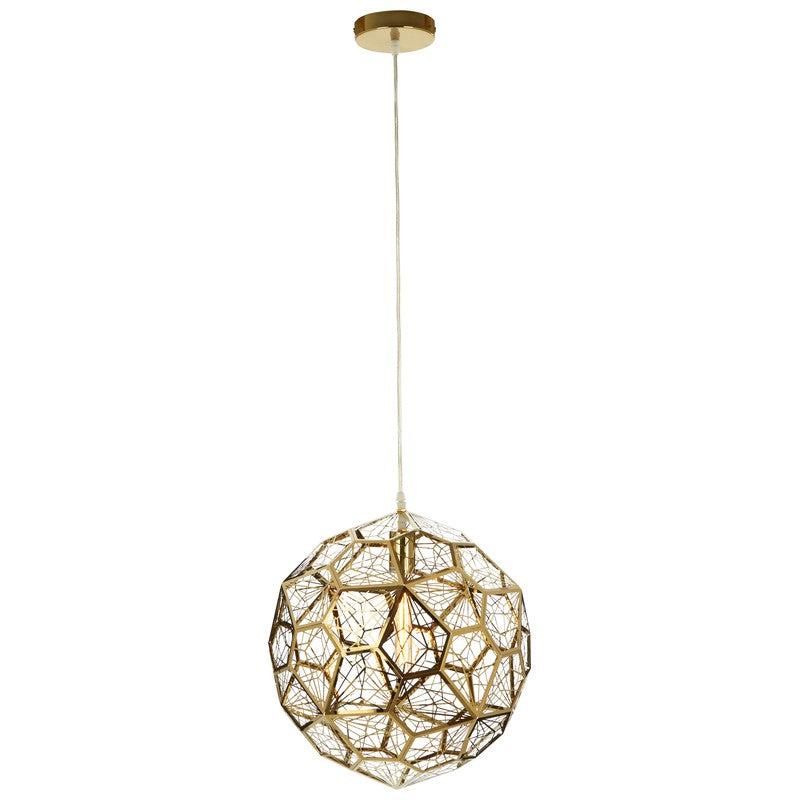 Roth Gold Geometric Pendant Light-Wrenford & Co.-nirohome