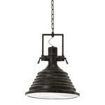 Rowe Industrial Pendant Light-Niro Home-Black And Silver-nirohome