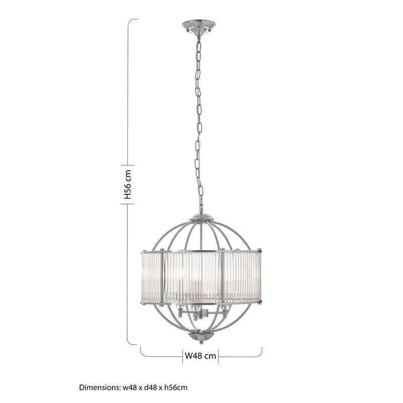 Rowland Globe Shaped Glass Pendant Light-Wrenford & Co.-nirohome