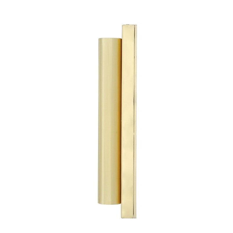 Royce Modern Slender Reeded Brass Wall Light-Mullan Lighting-nirohome