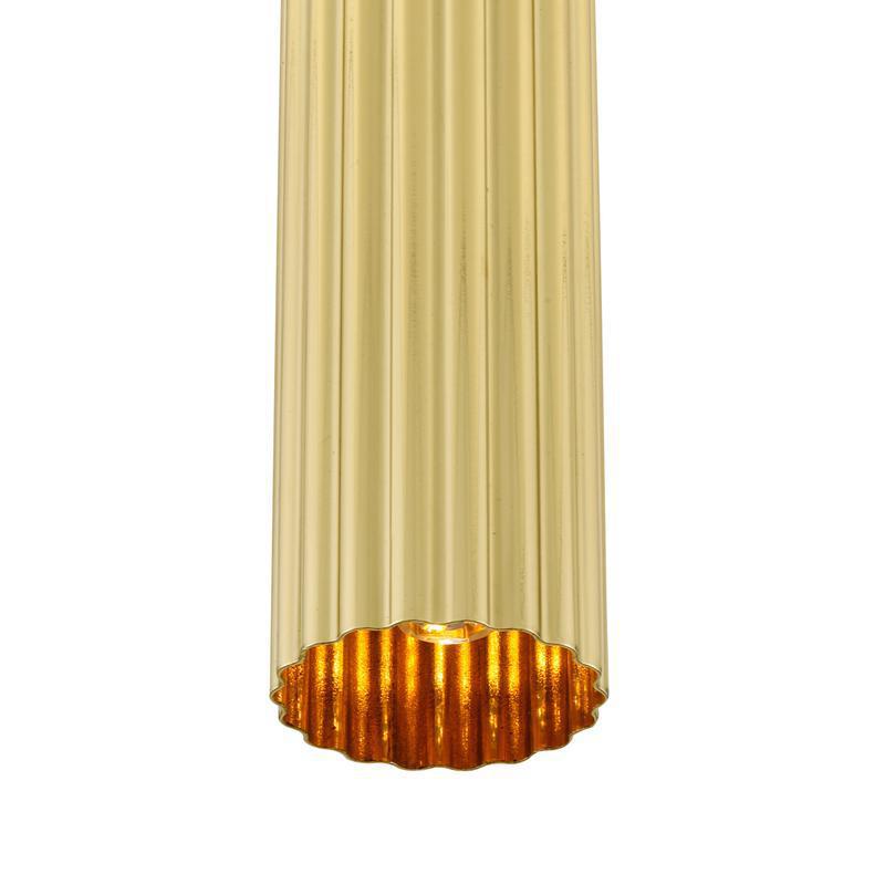 Royce Slender Reeded Brass Pendant Light-Mullan Lighting-100cm-nirohome