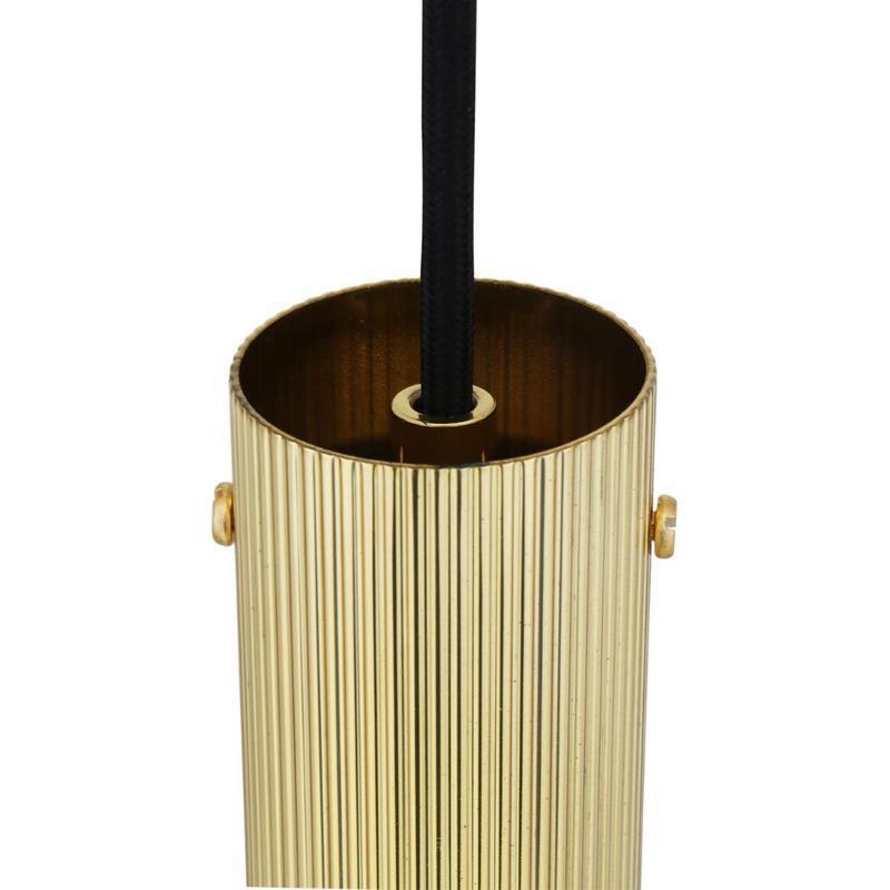 Royce Slender Reeded Brass Pendant Light-Mullan Lighting-100cm-nirohome