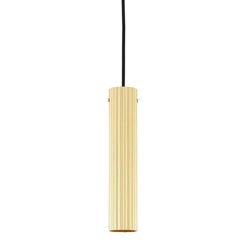 Royce Slender Reeded Brass Pendant Light-Mullan Lighting-100cm-nirohome