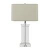 Rubio Crystal Pillar Table Lamp With Fabric Shade-Niro Home-nirohome