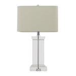 Rubio Crystal Pillar Table Lamp With Fabric Shade-Niro Home-nirohome